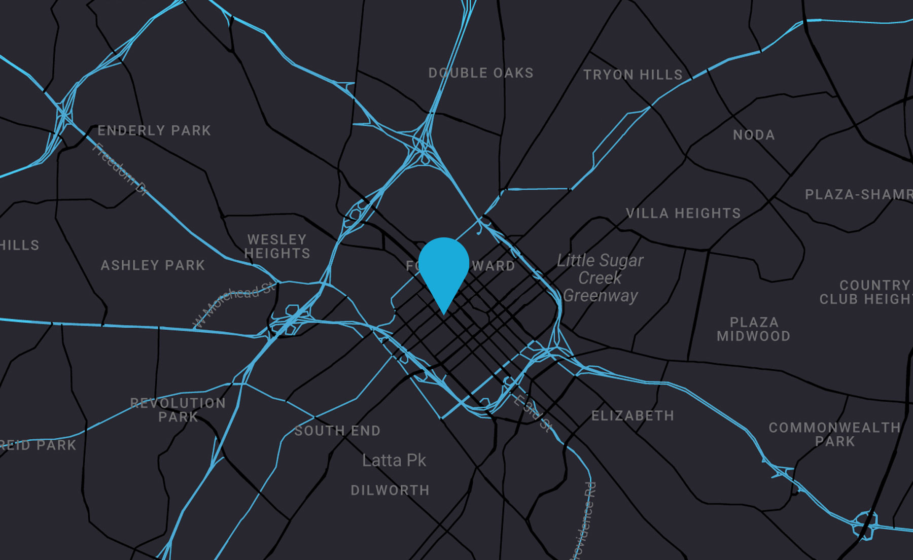 Jabian Charlotte Location Map